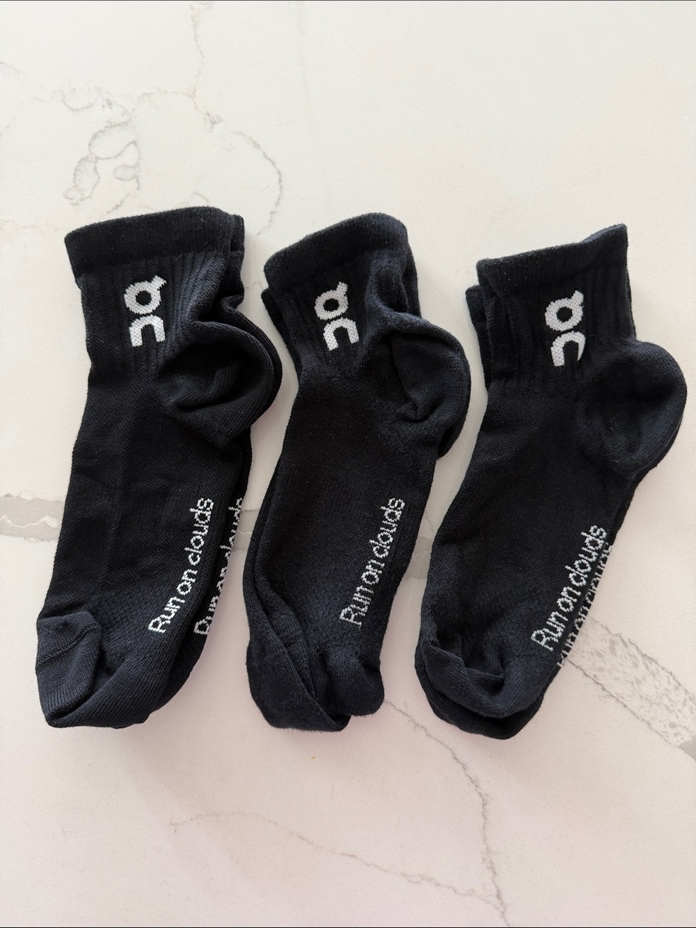 On Cloud Unisex Logo Sock Mid 3 Pack Black